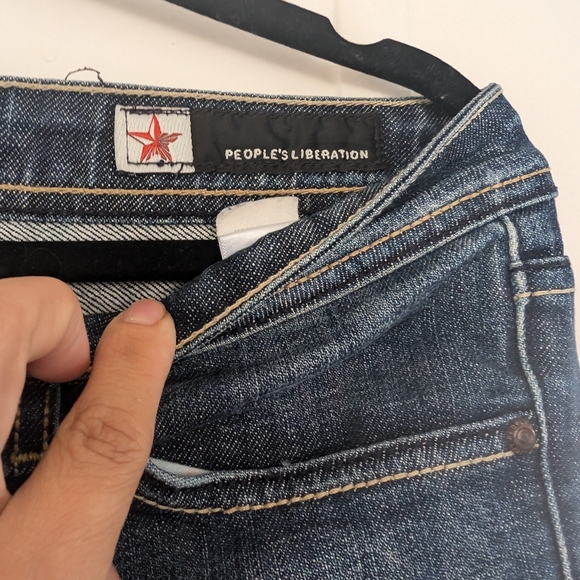 🛍️4 For $15🛍️People's Liberation Blue Straight Leg Jeans - Picture 4 of 10